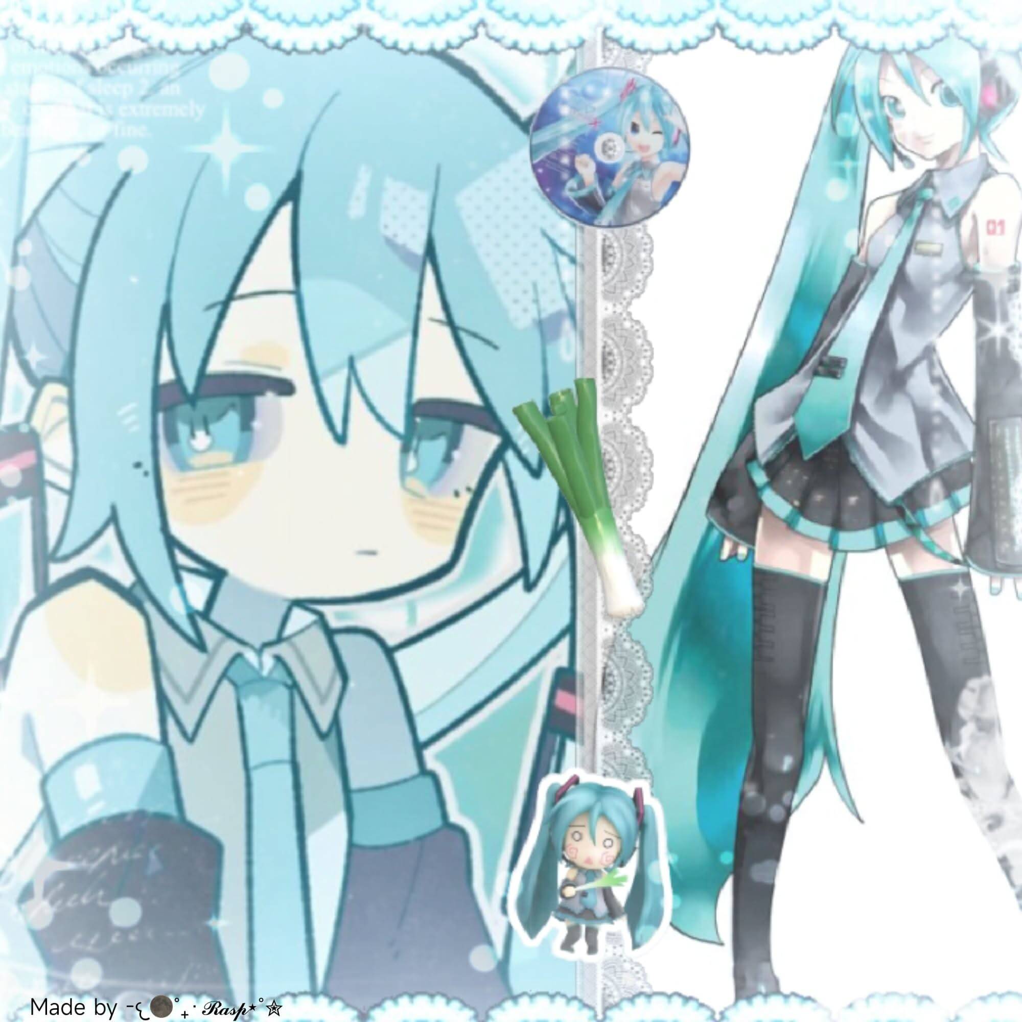 Hatsune Miku pfp Profile Picture with Blue Hair and Kawaii Style