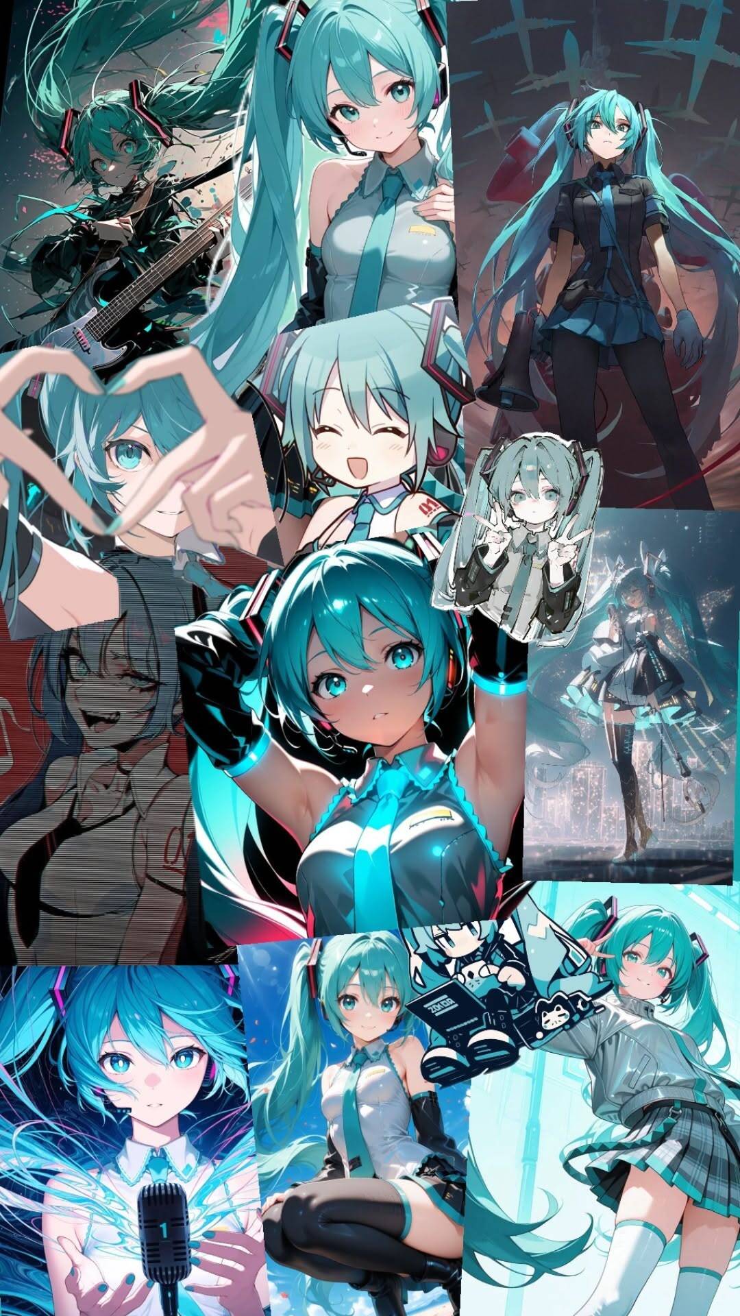 Hatsune Miku pfp Profile Picture with Blue Hair and Kawaii Style
