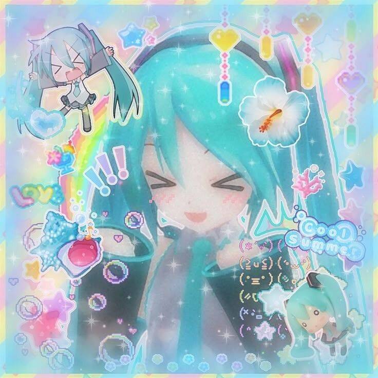 Hatsune Miku pfp Profile Picture with Blue Hair and Kawaii Style