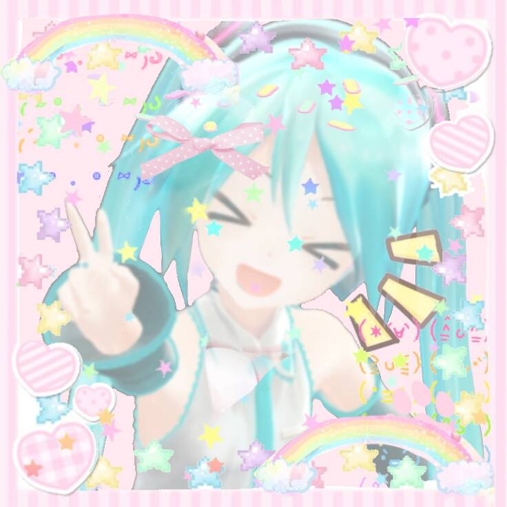 Hatsune Miku pfp Profile Picture with Blue Hair and Kawaii Style