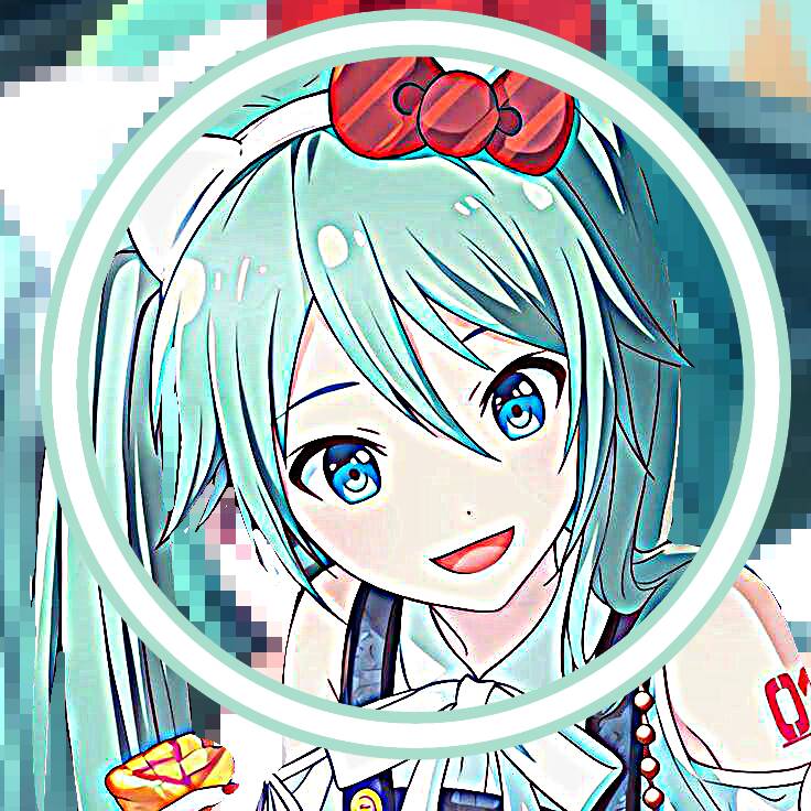 Hatsune Miku pfp Profile Picture with Red Bow