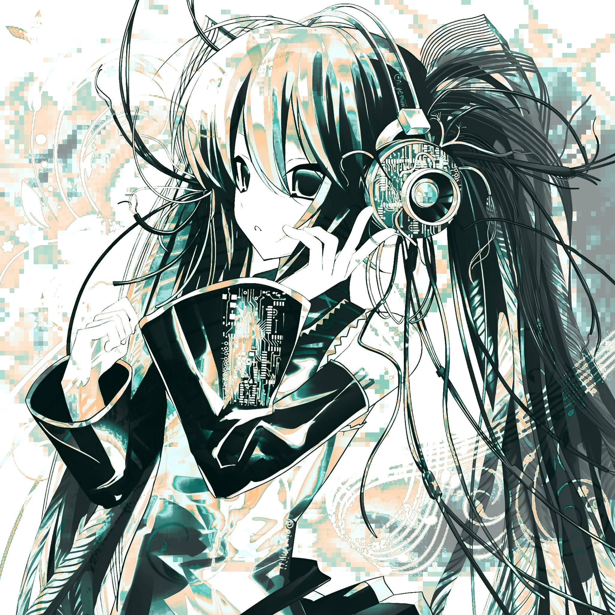 Hatsune Miku pfp Profile Picture with Headphones