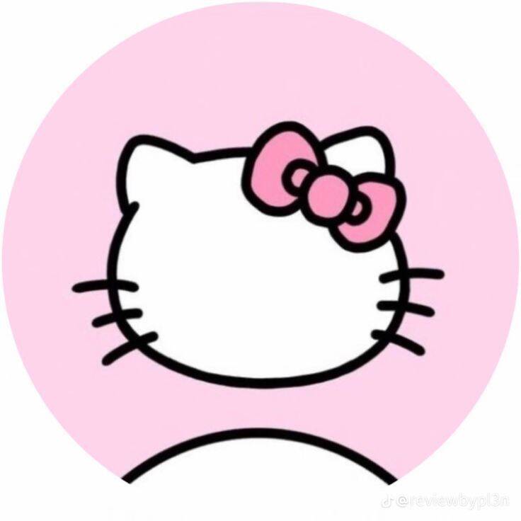 Cute Hello Kitty pfp Profile Picture with Pink Bow