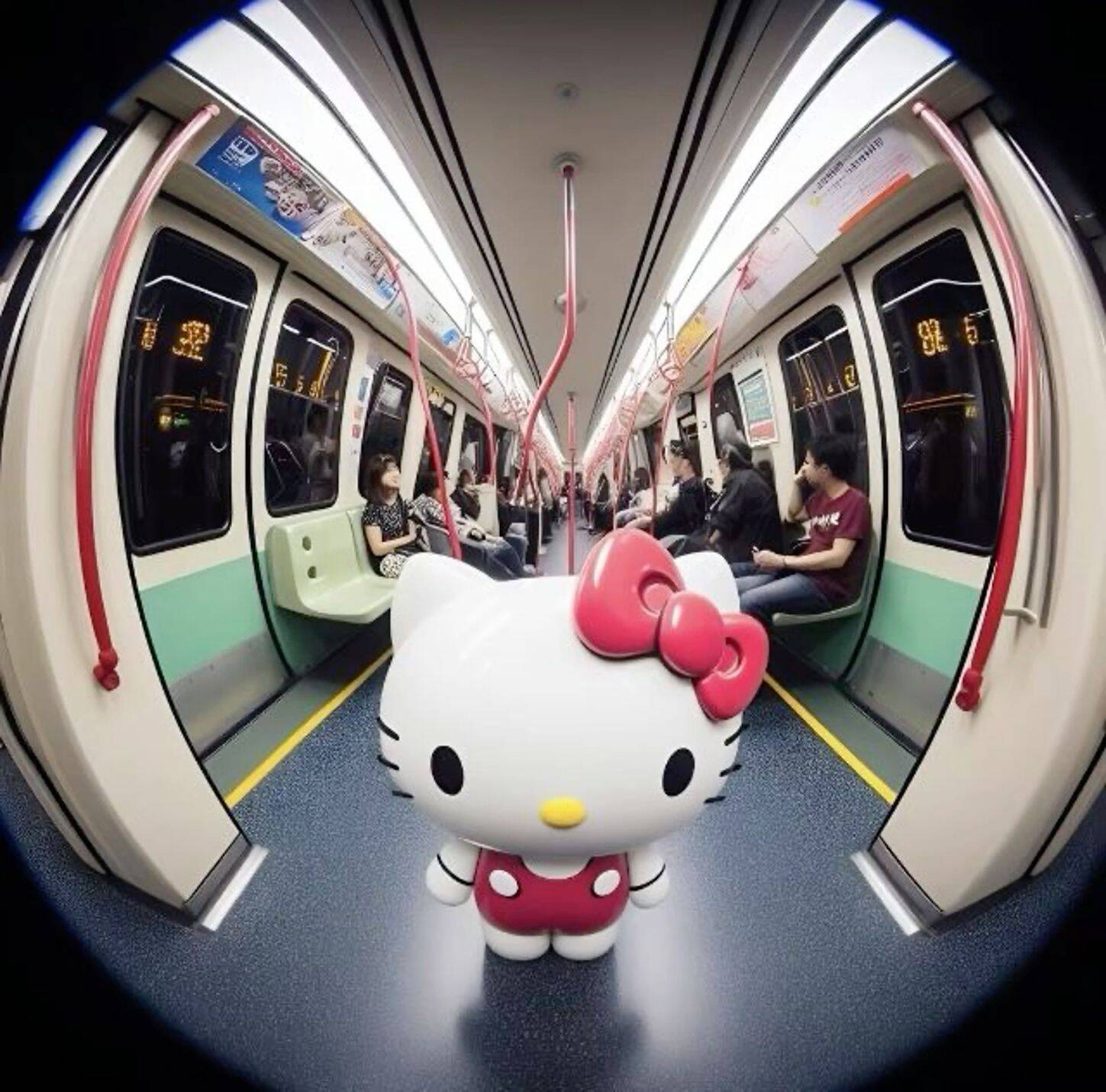 Cute Hello Kitty pfp Profile Picture on the Train