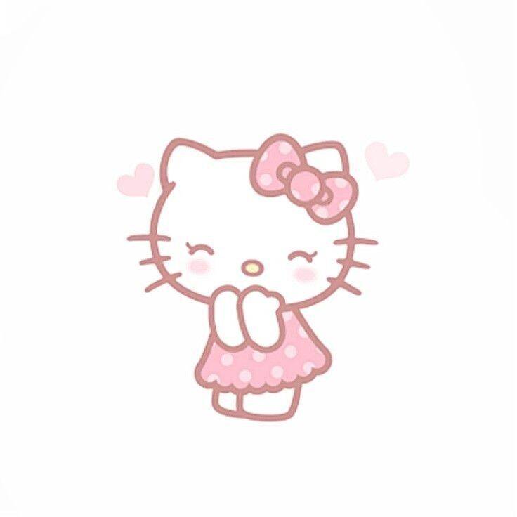 Cute Hello Kitty pfp Profile Picture in Pink Dress with Bow