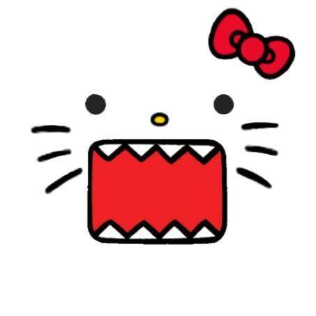 Funny Hello Kitty pfp Profile Picture with Big Mouth
