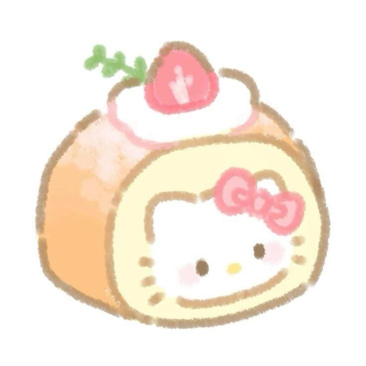 Cute Hello Kitty pfp Profile Picture with Sushi Roll