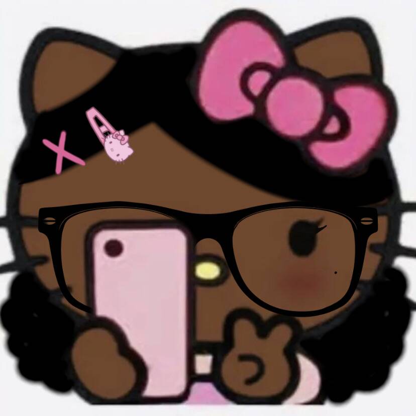Fun Hello Kitty pfp Profile Picture with Glasses and Pink Bow