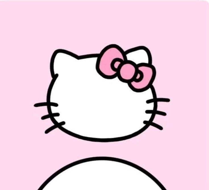 Cute Hello Kitty pfp Profile Picture with Pink Bow