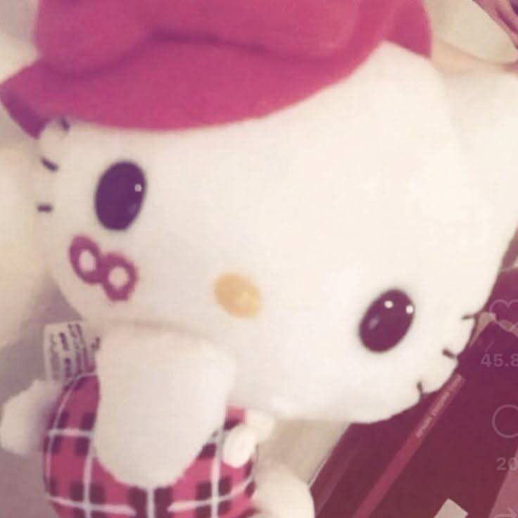 Cute Hello Kitty pfp Profile Picture with Red Hat