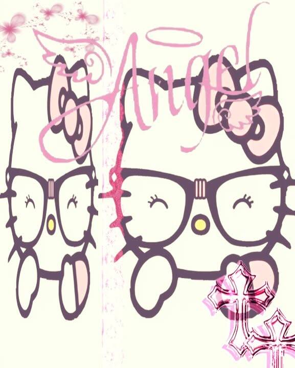 Funny Hello Kitty pfp Profile Picture with Glasses and Smile