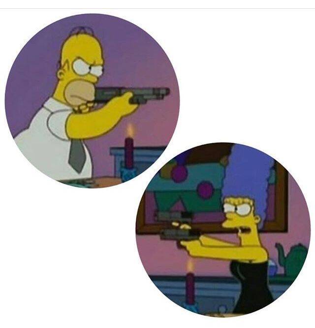 Homer and Marge Simpson Matching Couple pfp Profile Picture