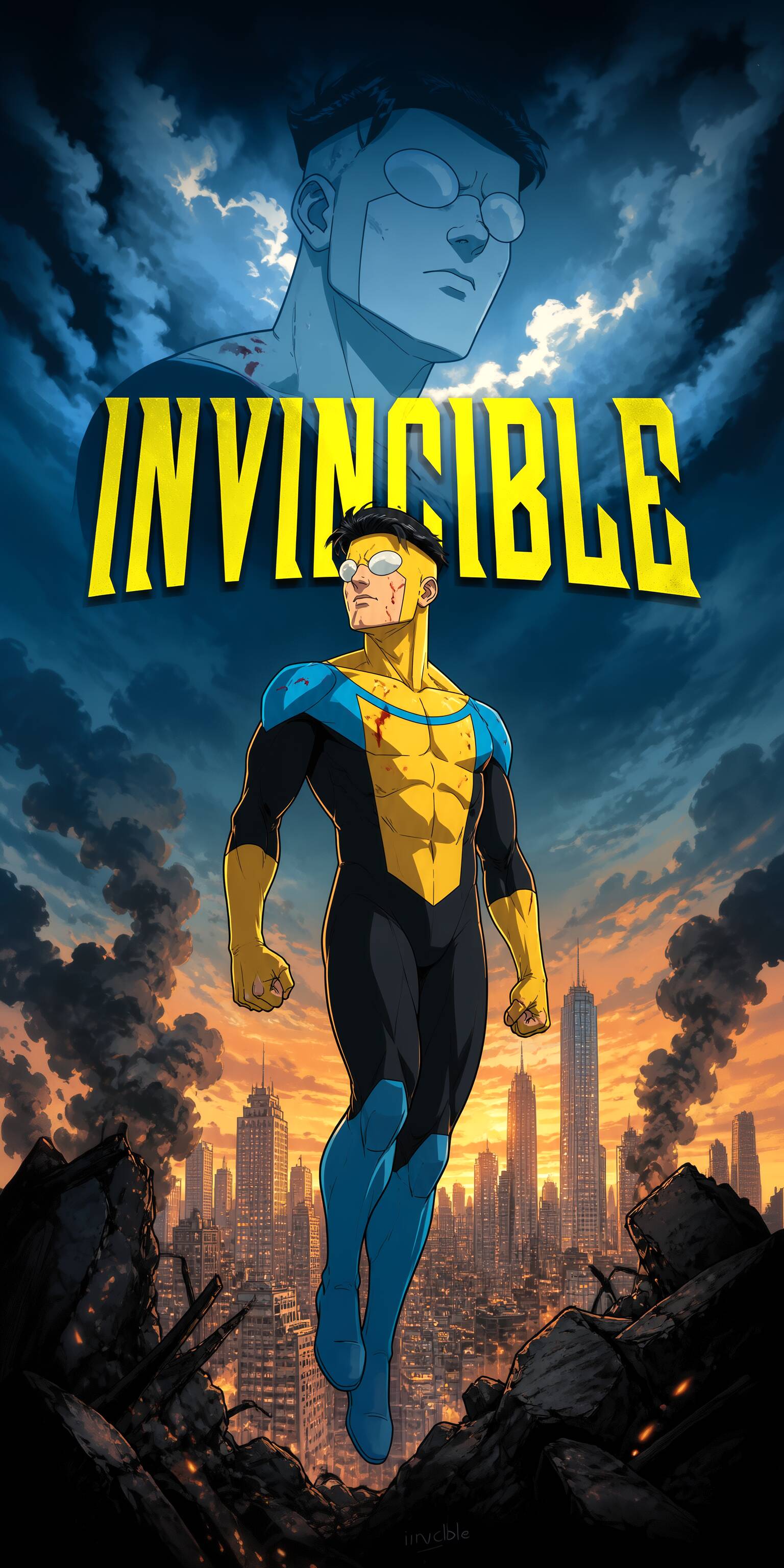Invincible Mark Grayson in Action pfp Profile Picture