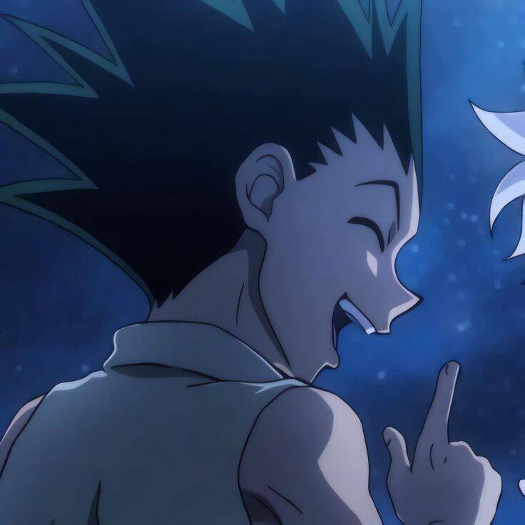 Killua pfp Profile Picture Smiling with Gon