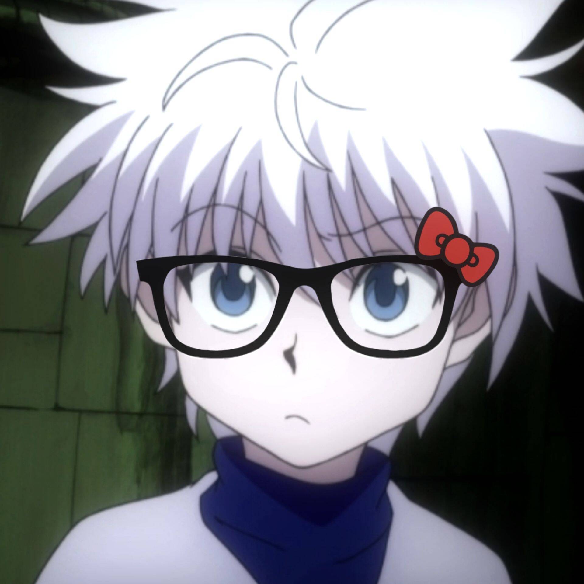 Purple pfp Profile Picture of Killua with Fun Glasses