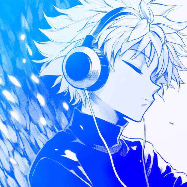Killua pfp Profile Picture with Headphones