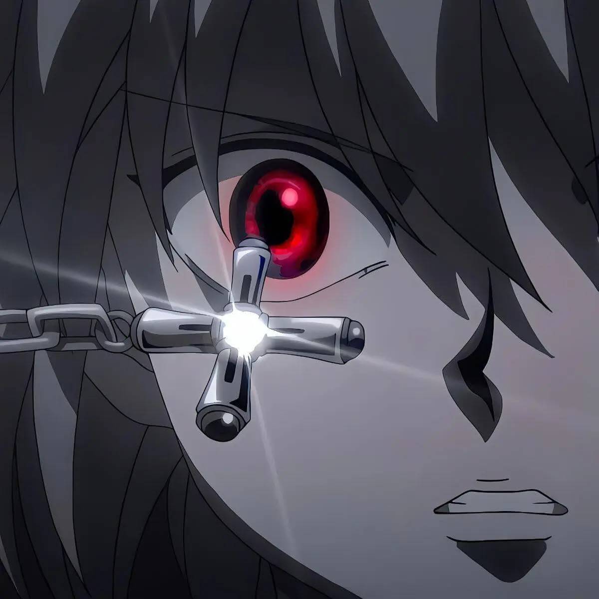 Killua pfp Profile Picture with Intense Red Eye