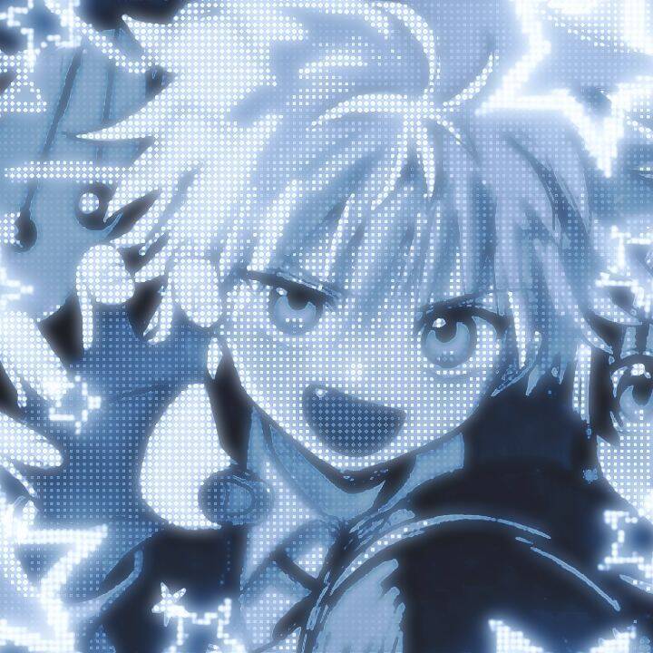Purple pfp Profile Picture of Killua with Lightning Effect