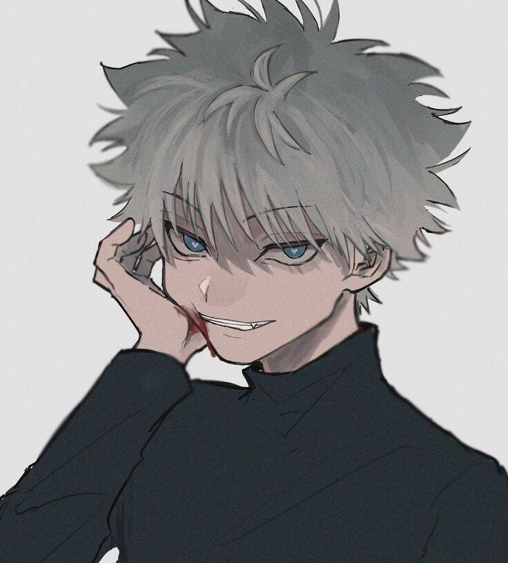 Killua pfp Profile Picture with Mischievous Smile