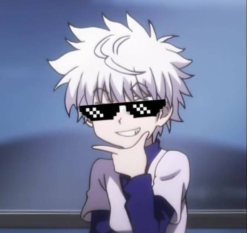 Killua pfp Profile Picture with Pixelated Sunglasses
