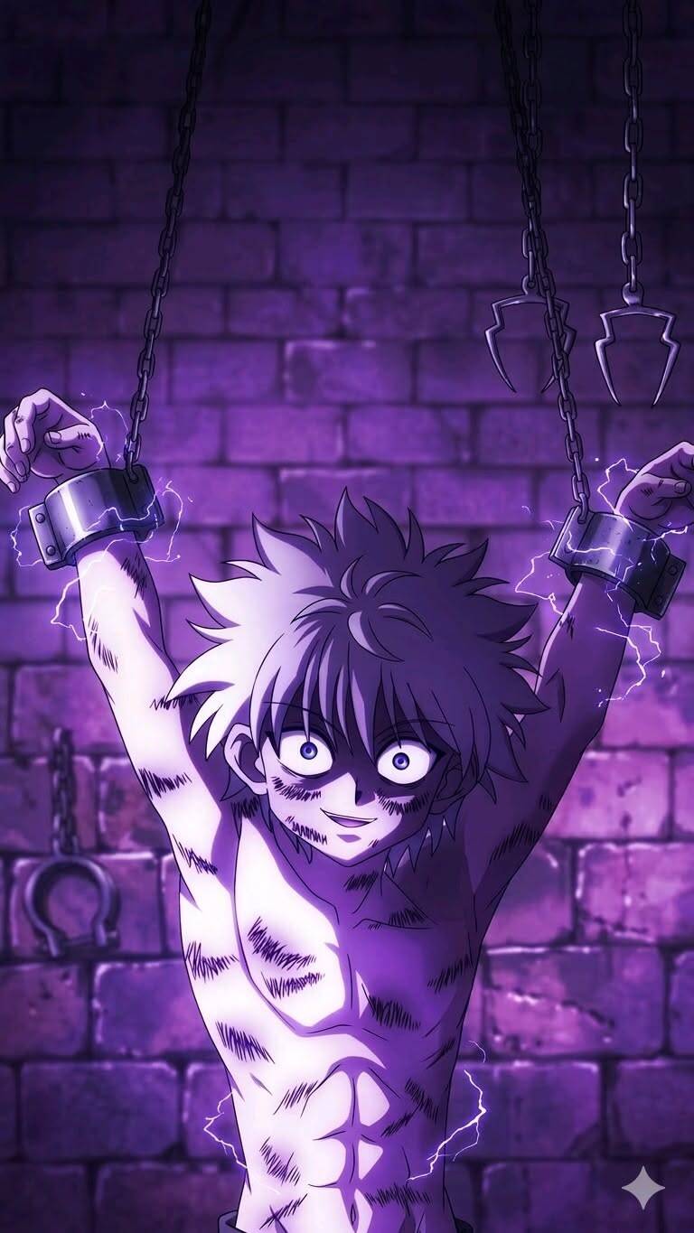 Killua pfp Profile Picture with Purple Aura