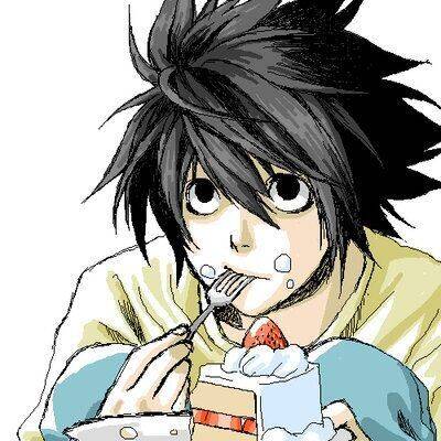 Anime pfp Profile Picture L with Cake