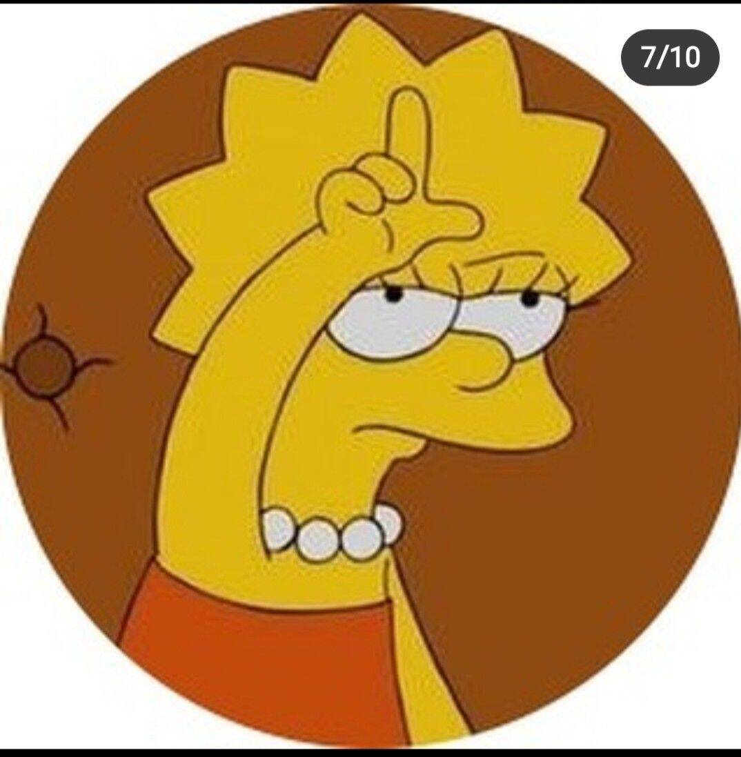 Funny Instagram pfp Profile Picture of Lisa Simpson