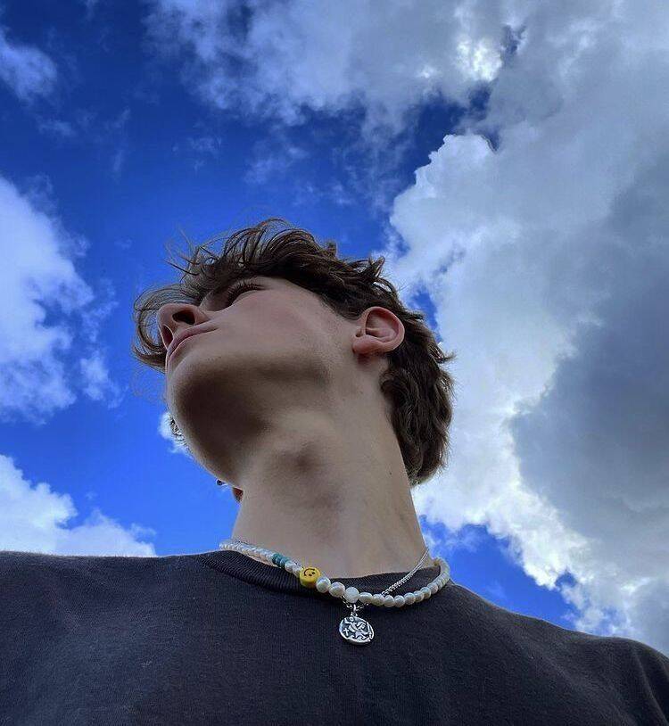 Boy​ pfp Profile Picture with Blue Sky and Clouds