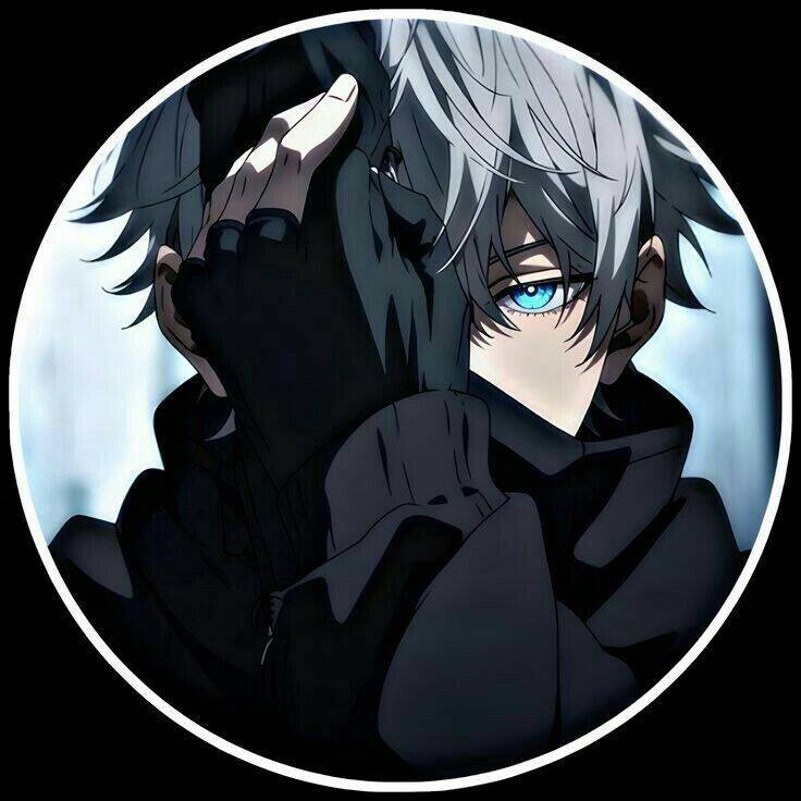 Mysterious pfp Profile Picture with Blue Eyes for Discord