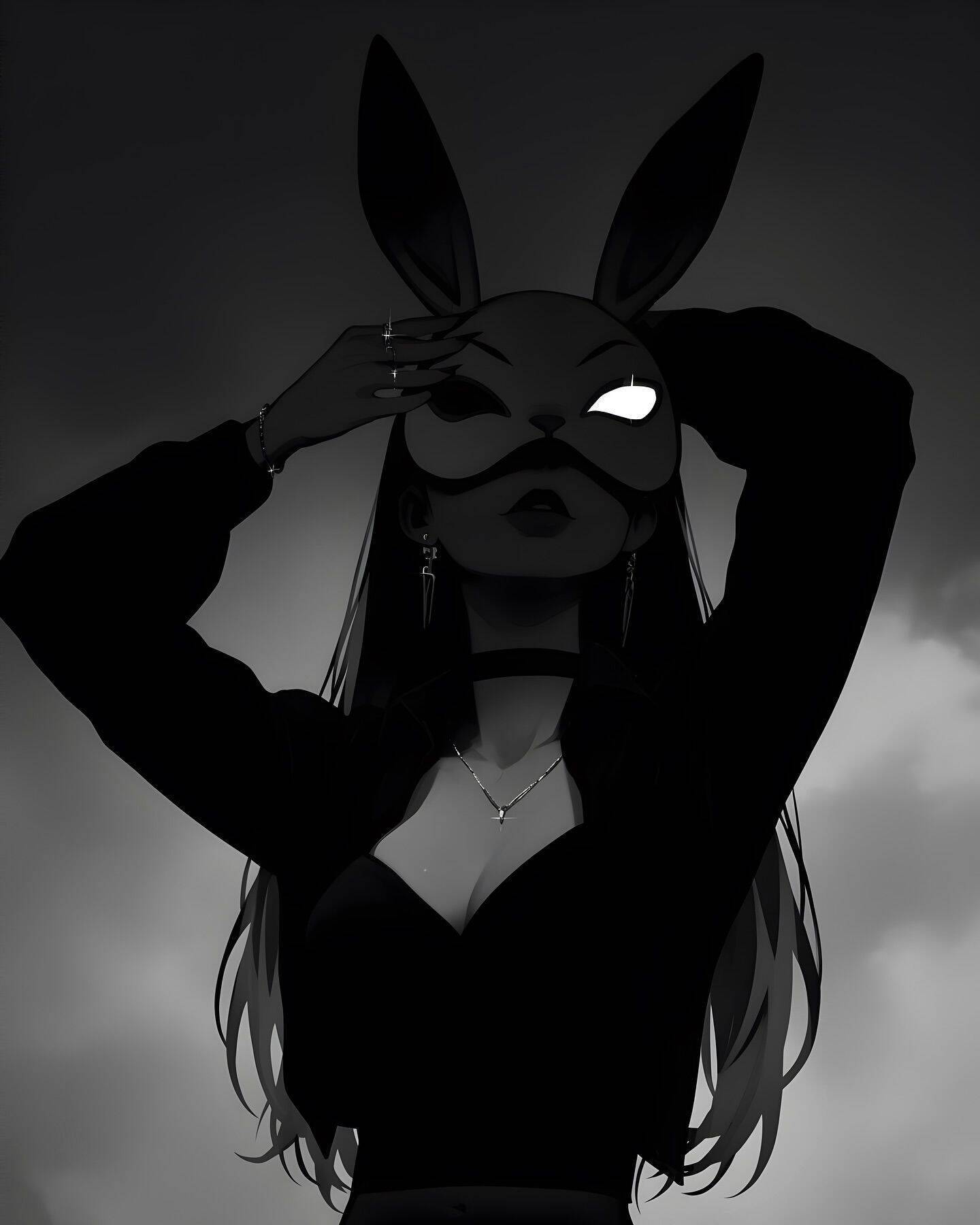 Mysterious pfp Profile Picture with Mask