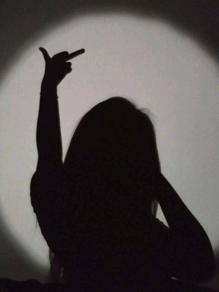 Girl​ pfp Profile Picture with Mysterious Shadow