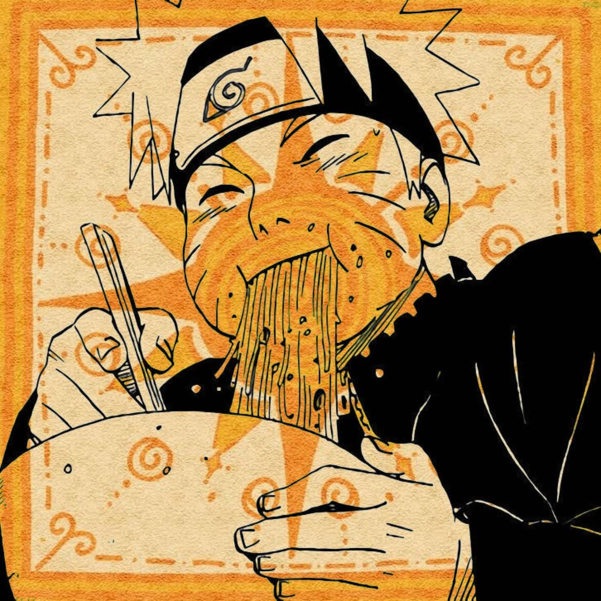 Naruto pfp Profile Picture Eating Ramen with a Smile