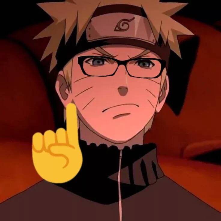 Naruto pfp Profile Picture Wearing Glasses and Peace Sign