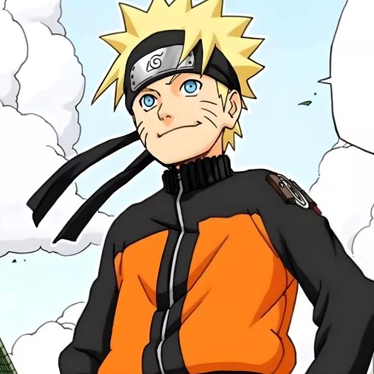 Naruto pfp Profile Picture Smiling in Orange Outfit