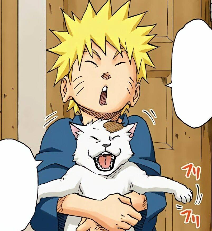 Naruto pfp Profile Picture Hugging a Happy Cat