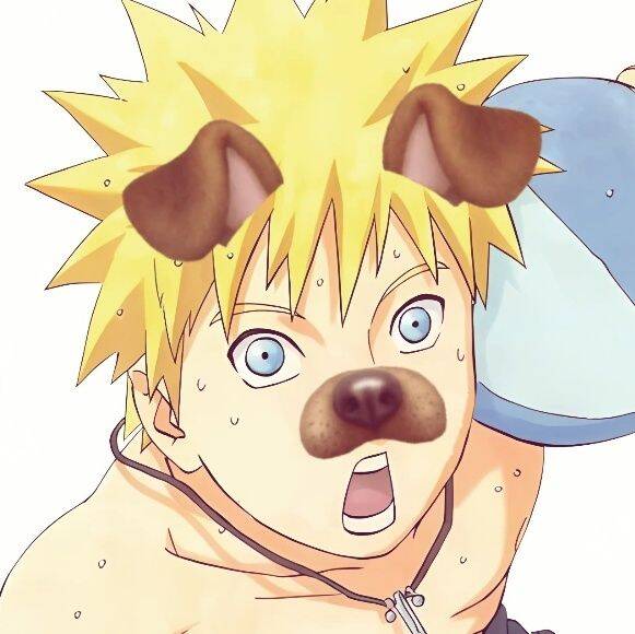 Naruto pfp Profile Picture with Surprised Dog Filter