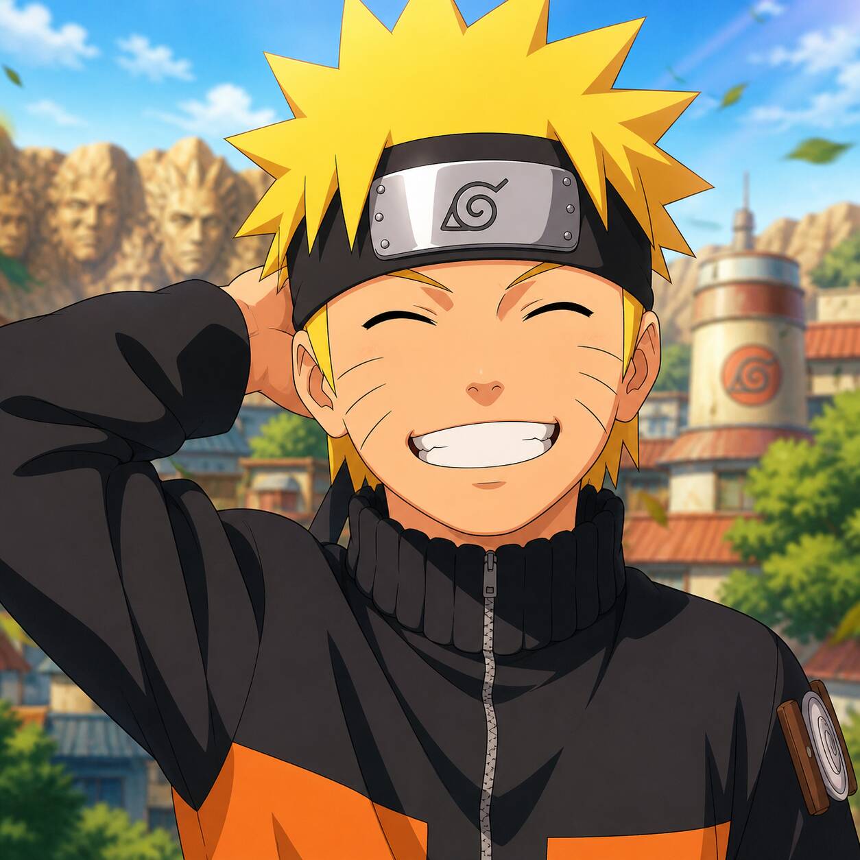 Smiling and Waving Naruto pfp Profile Picture