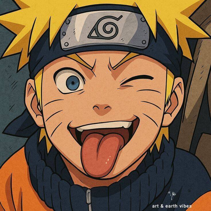 Smiling and Playing Naruto pfp Profile Picture