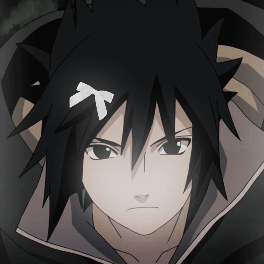 Naruto pfp Profile Picture Dark Style with White Ribbon