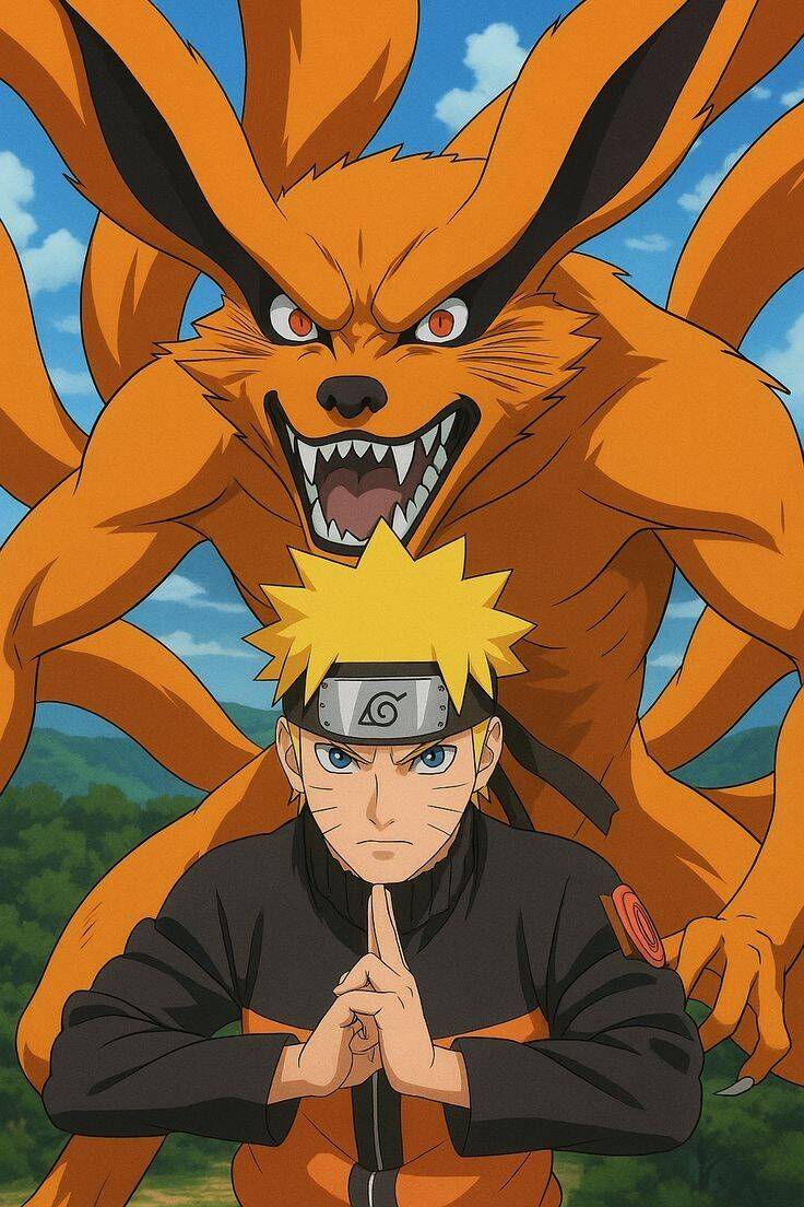 Naruto pfp Profile Picture with Kurama in Bijuu Mode