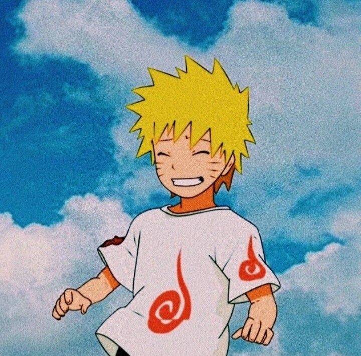 Naruto pfp Profile Picture Smiling with Fire T-Shirt