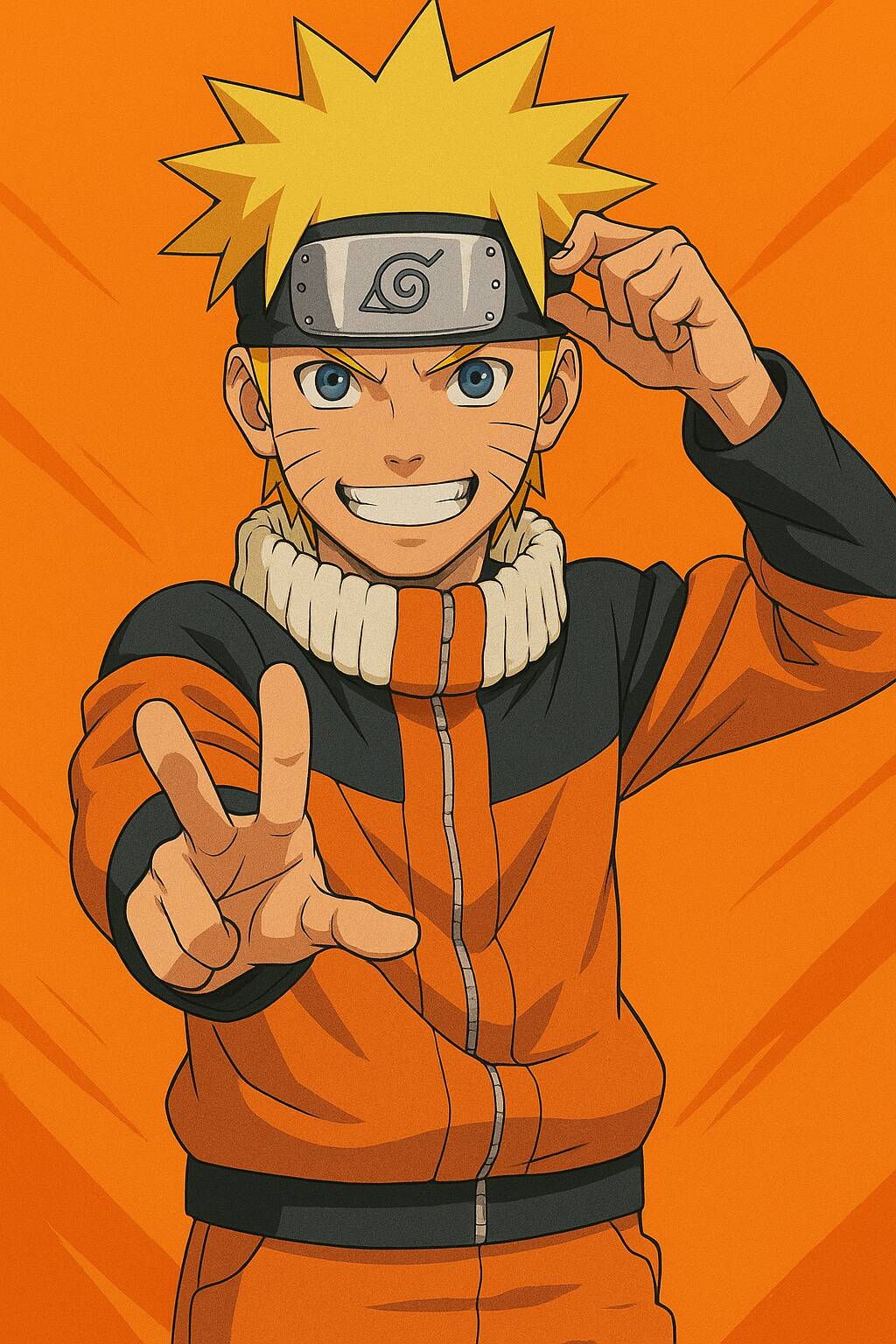 Naruto pfp Profile Picture Smiling and Making Peace Sign