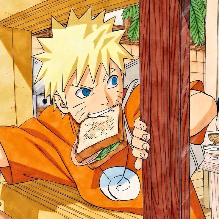 Naruto Eating Fun Sandwich pfp Profile Picture