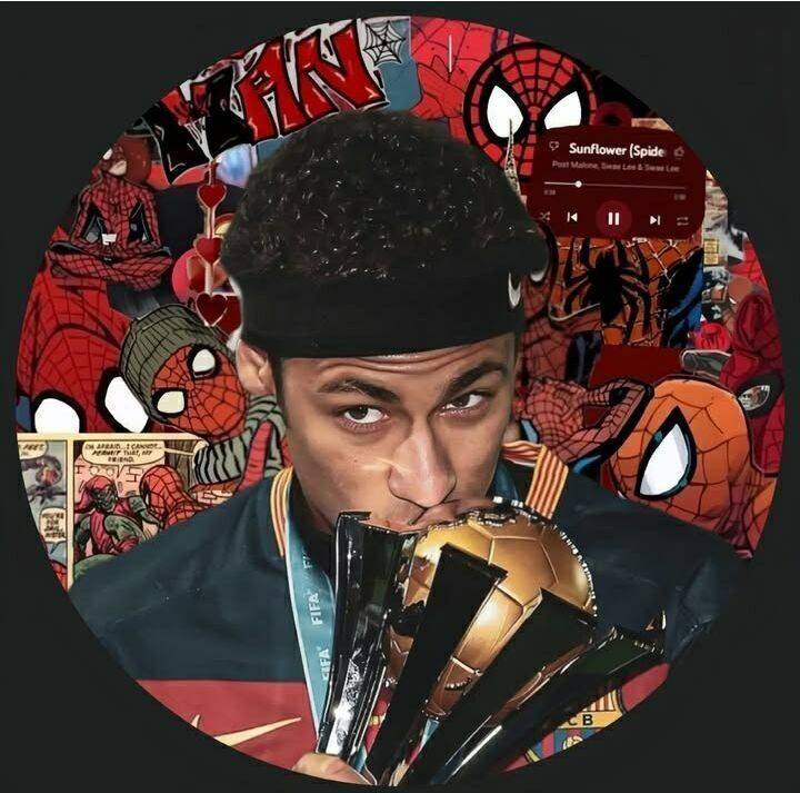 Neymar pfp Profile Picture with FIFA Trophy