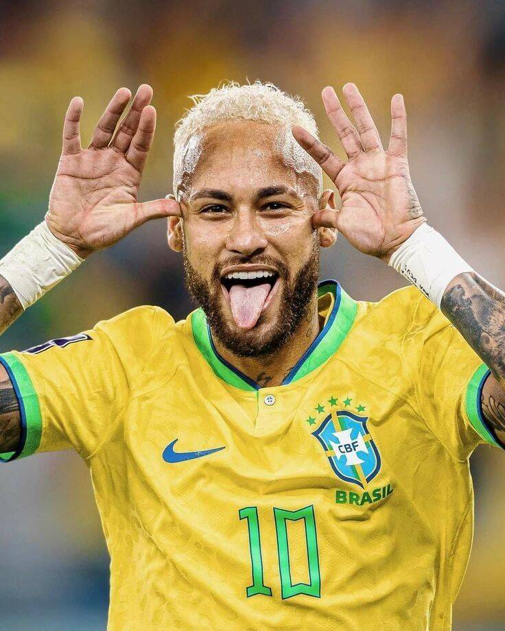 Neymar pfp Profile Picture Celebrating Goal with Brazil National Team Jersey