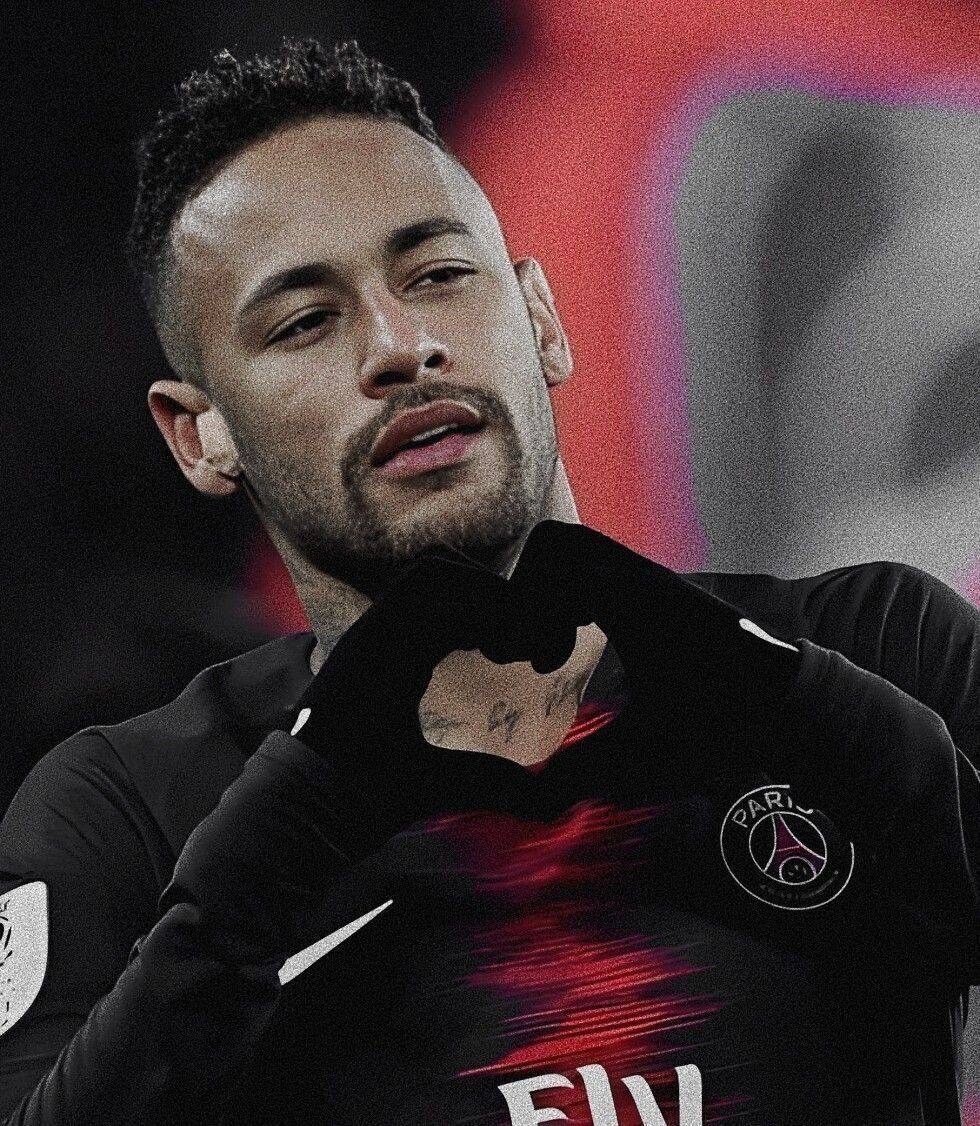 Neymar pfp Profile Picture Making Heart Gesture with Hands