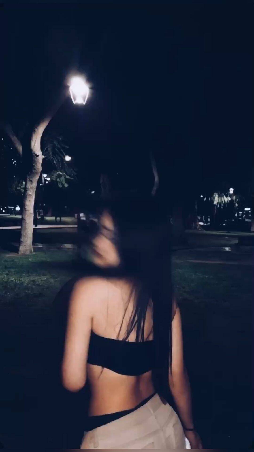 Girl on Starry Night with Street Lights pfp Profile Picture
