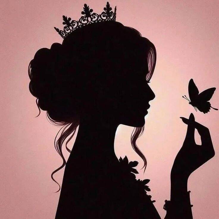 Princess Silhouette with Butterfly pfp Profile Picture