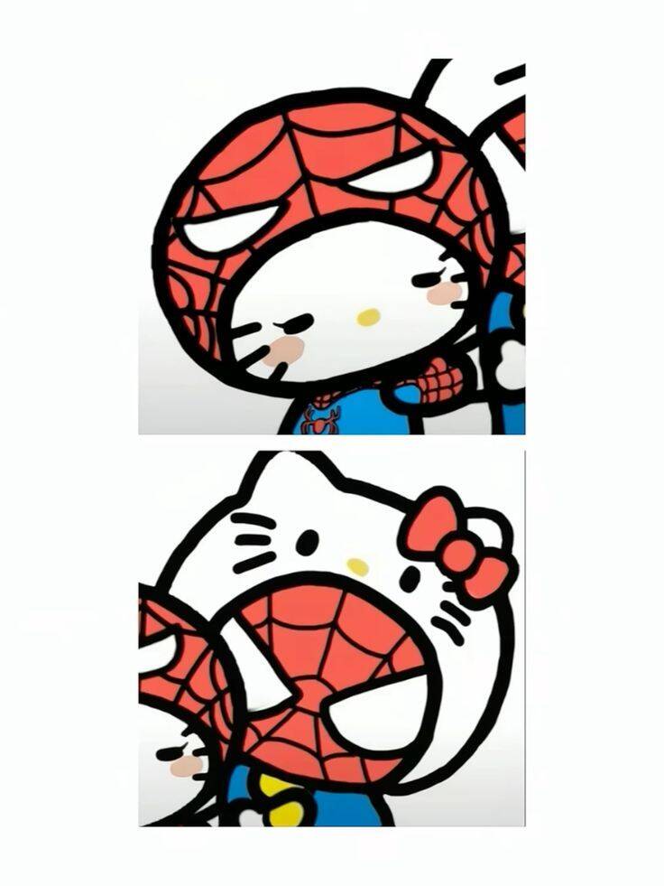 Hello Kitty and Spider-Man Matching Couple pfp Profile Picture