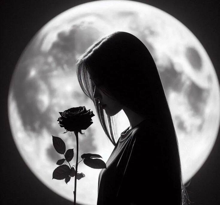 Moon and Rose pfp Profile Picture